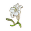 Japanese Peace Lilly Flower Pin Badge