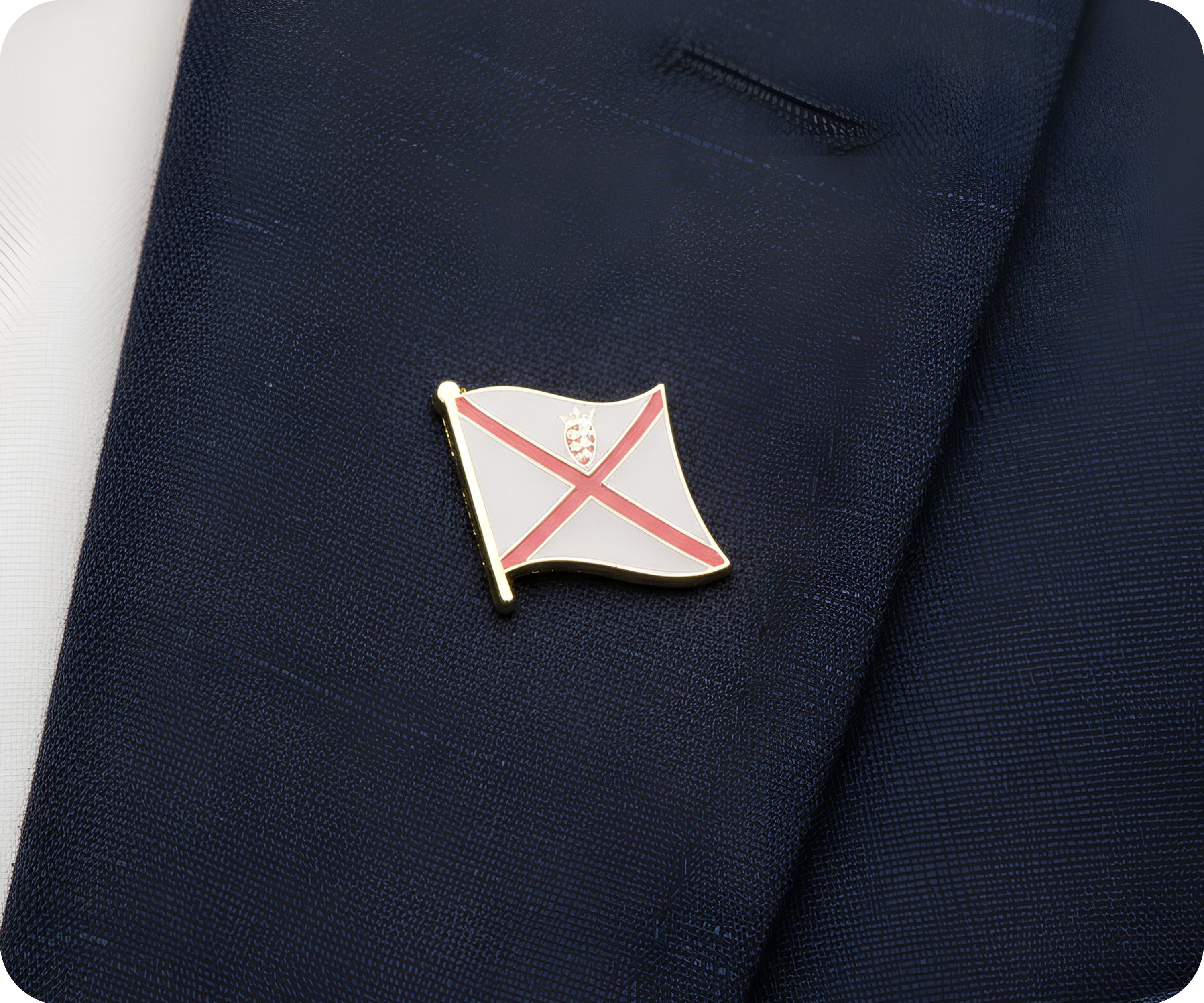 Insignia con el Pin de la Bandera de la Isla de Jersey Imagen secundaria del producto
