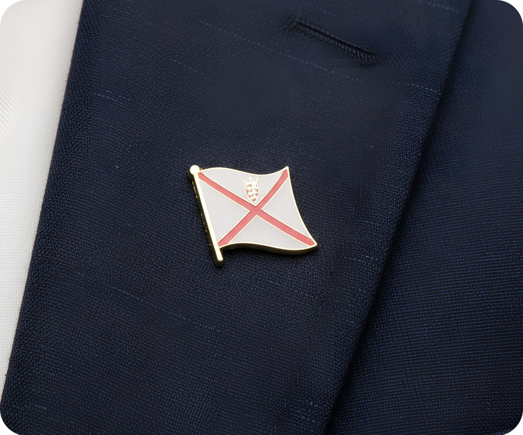 Isle Of Jersey Flag Pin Badge