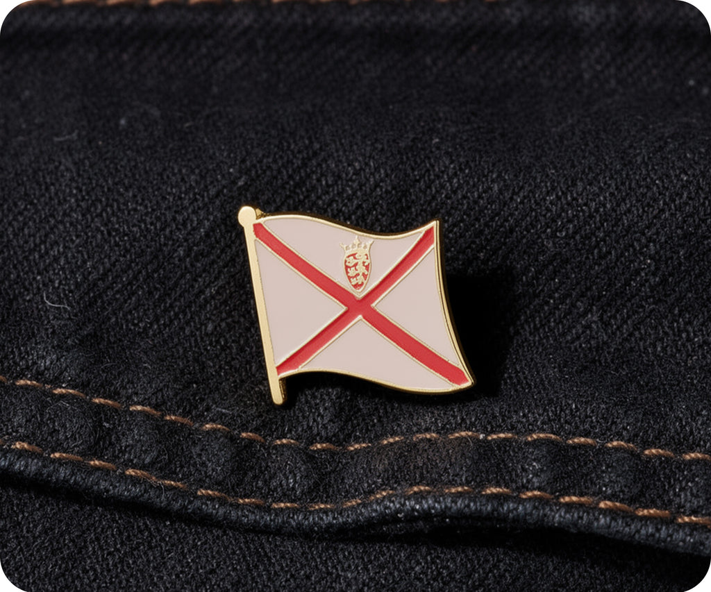 Isle Of Jersey Flag Pin Badge
