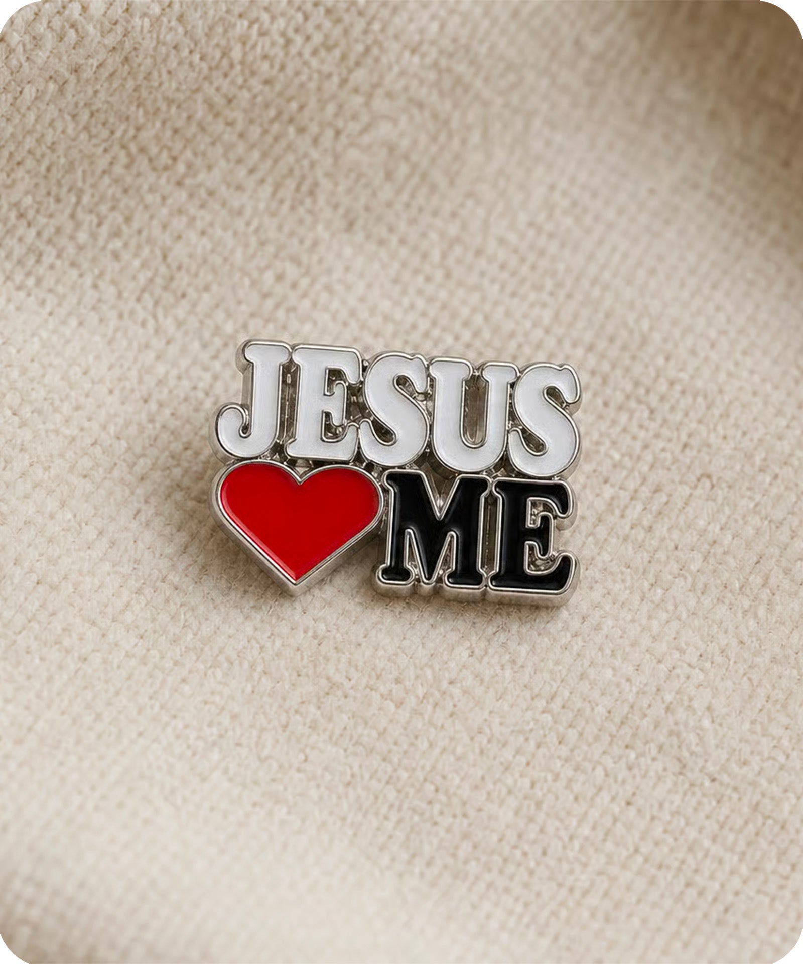 Jesus Loves Me Enamel Pin Badge