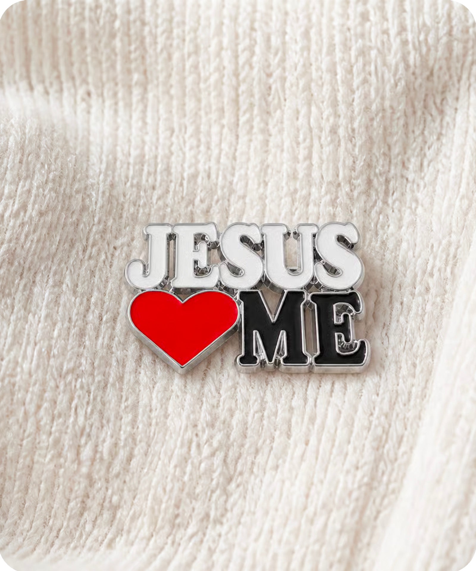 Jesus Loves Me Enamel Pin Badge