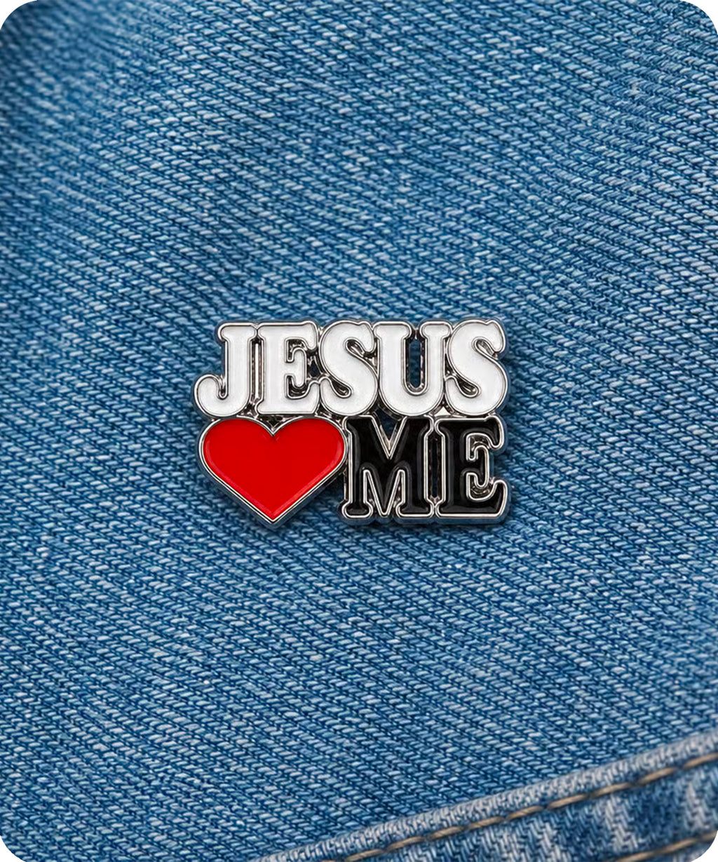 Jesus Loves Me Enamel Pin Badge