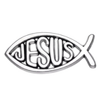 Jesus Fish Christian Enamel Lapel Pin Badge