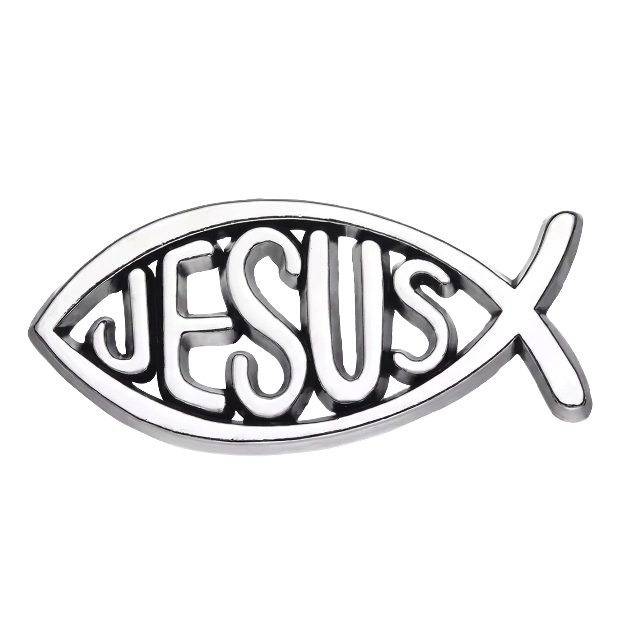 Jesus Fish Christian Enamel Lapel Pin Badge