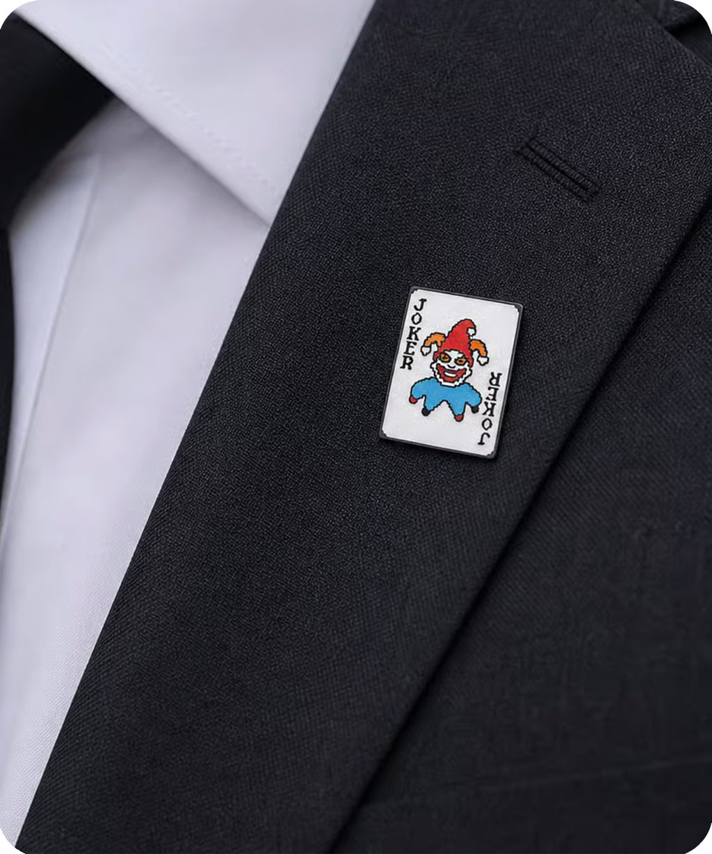 Joker Playing Card Enamel Pin Badge