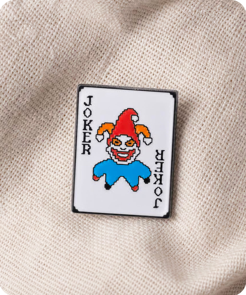 Joker Playing Card Enamel Pin Badge