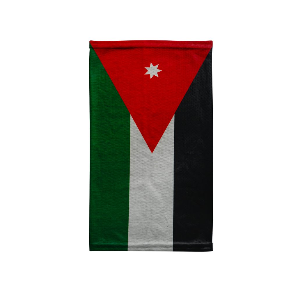 Braga de cuello con la bandera de Jordania – Mascarilla transpirable pañuelo para el cuello