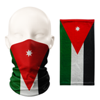Braga de cuello con la bandera de Jordania – Mascarilla transpirable pañuelo para el cuello
