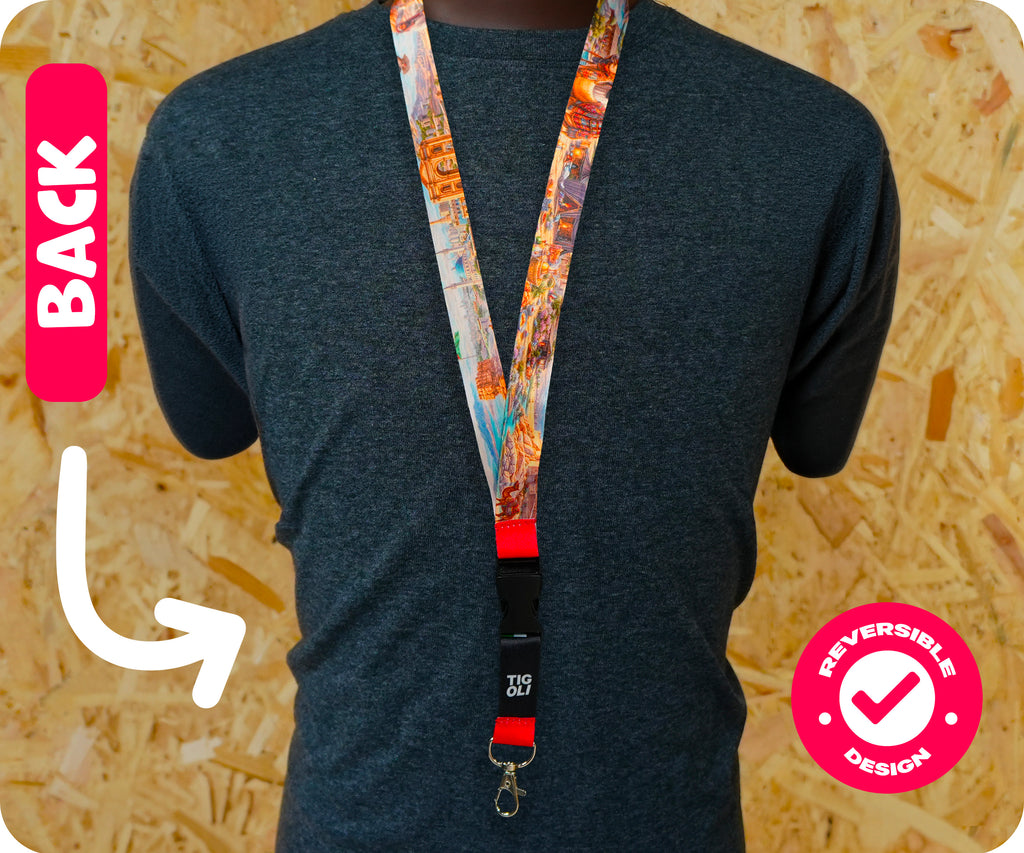 Jordan National Flag Lanyard