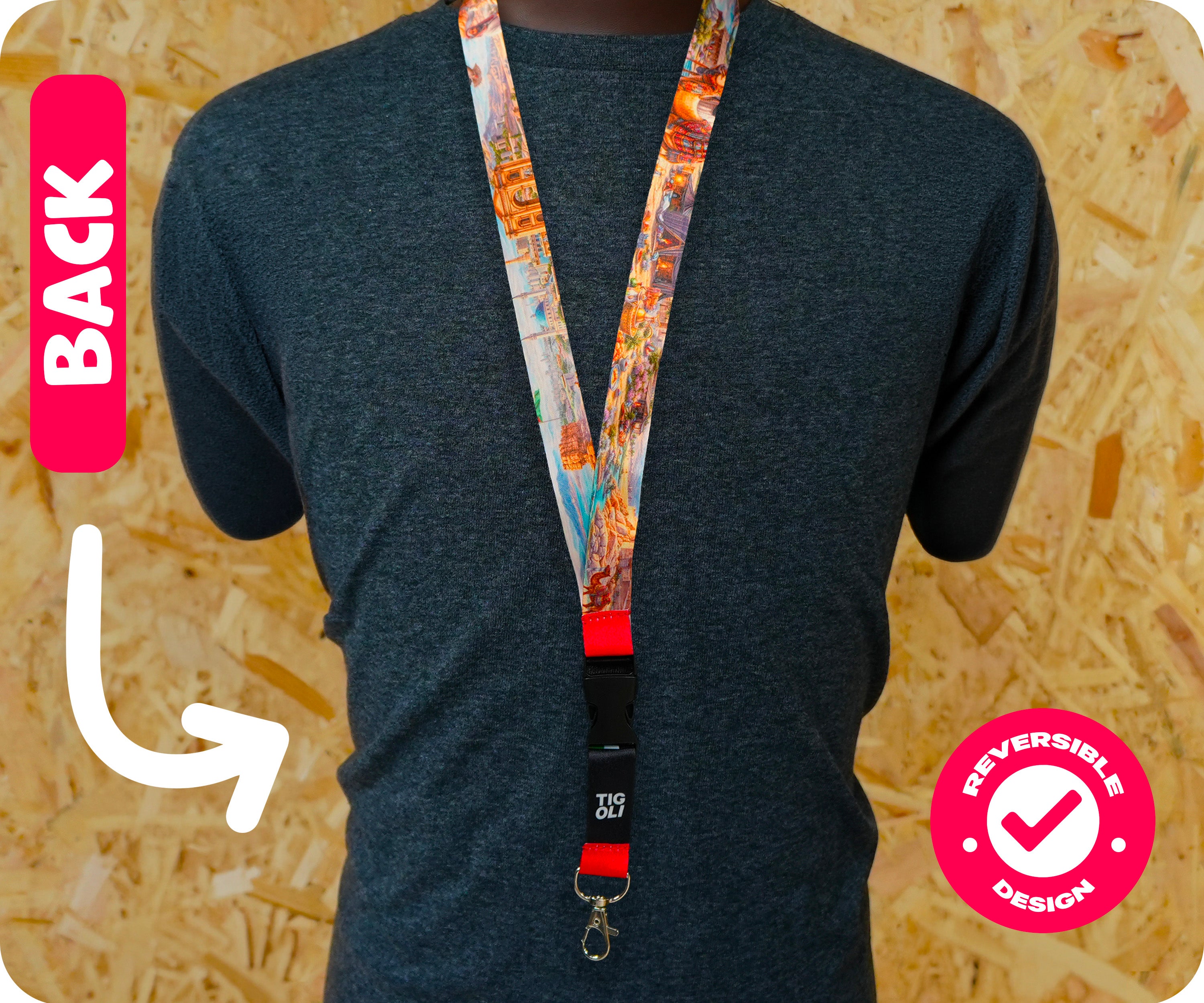 Jordan National Flag Lanyard