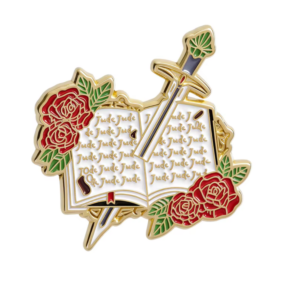 Insignia de alfiler Jude Swords Roses Writing Theatre