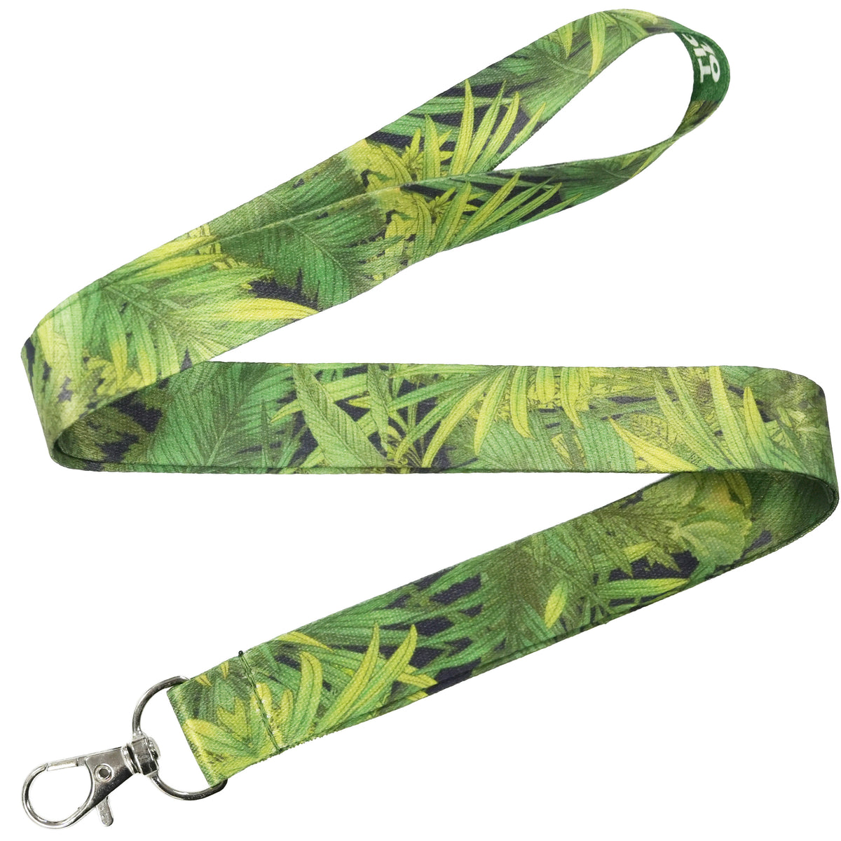 Green Tropical Leaf Lanyard Main image