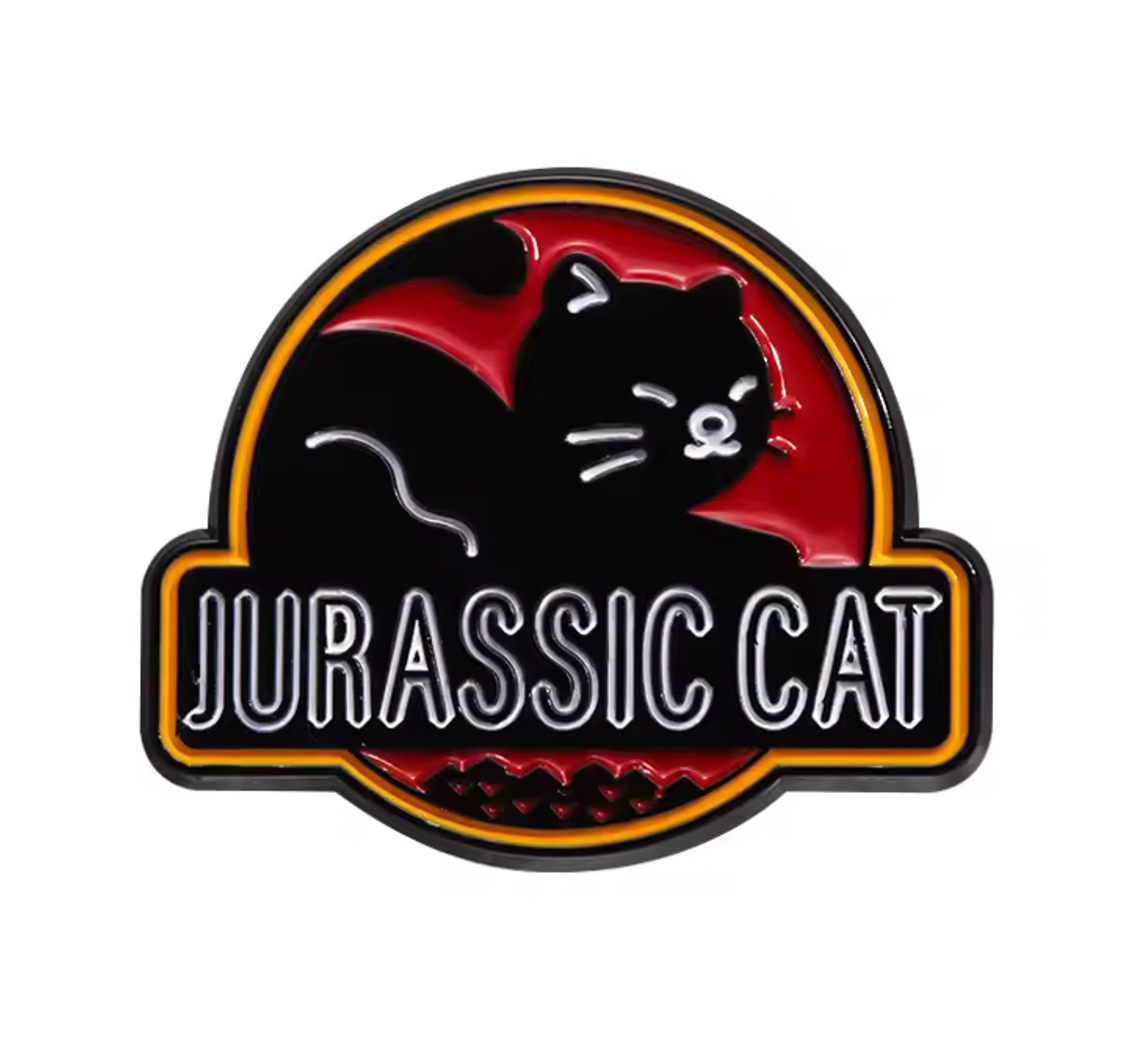 Pin Insignia de Gato Jurásico Imagen principal del producto