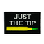 Just The Tip Bullet Funny Black Iron On Patch (7.8 x 5cm)