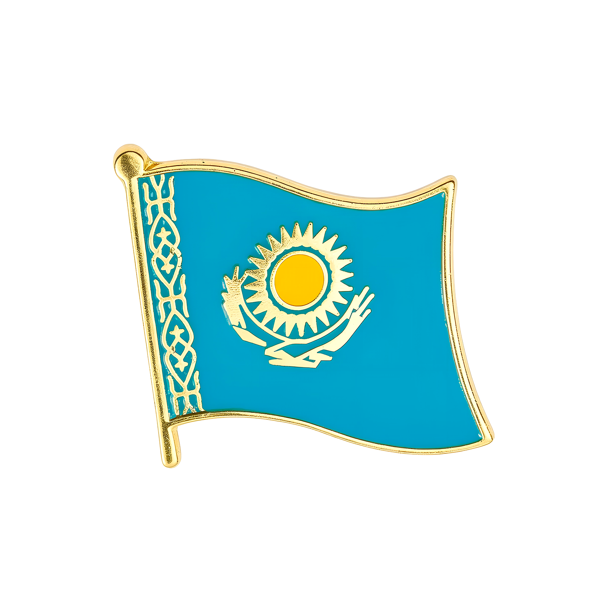 Kazakhstan Flag Pin Badge