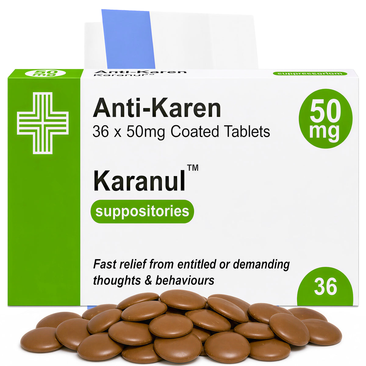 Anti-Karen Prescription Milk Chocolate, 36g | Vegetarian Main image
