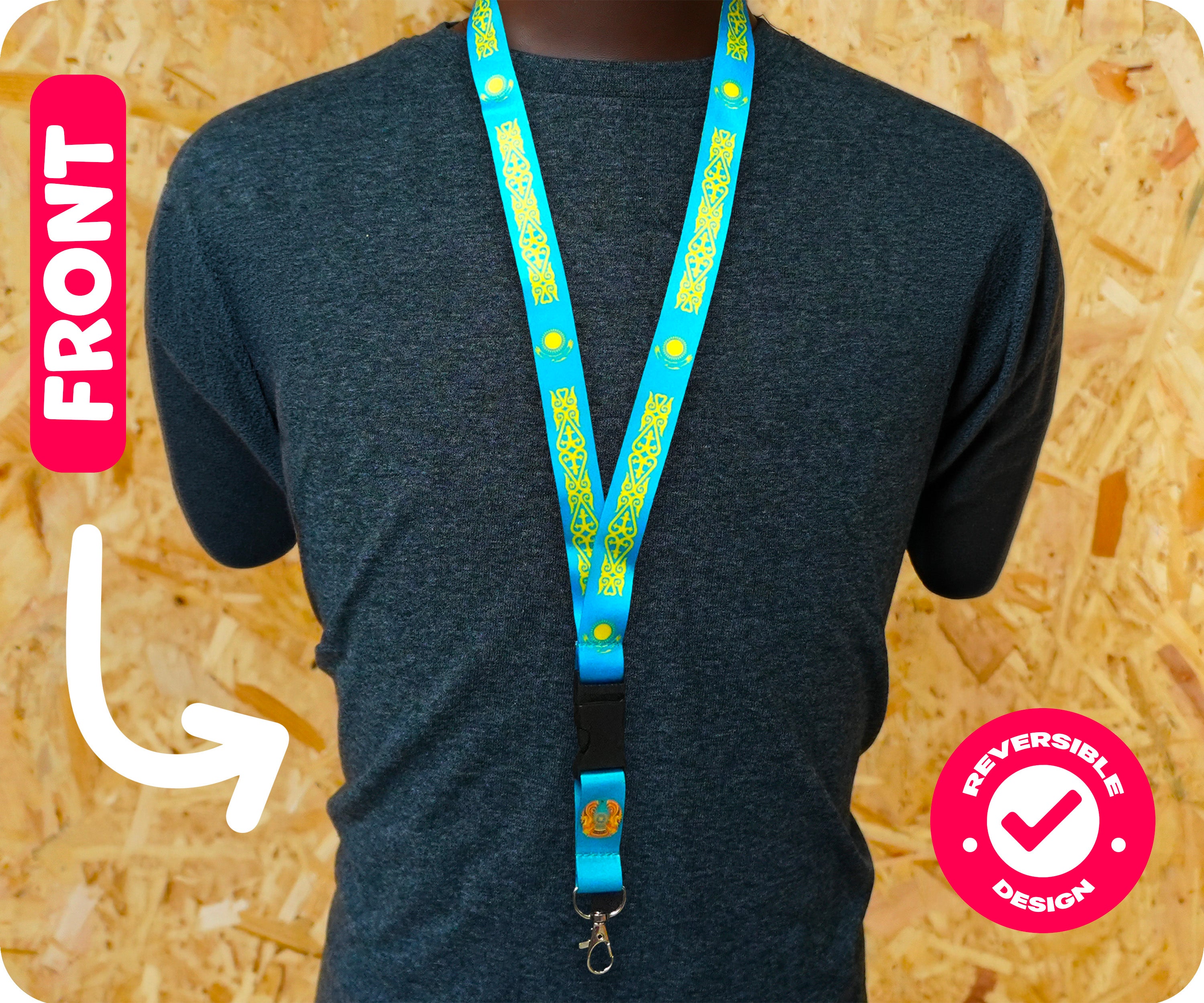 Kazakhstan Flag Lanyard