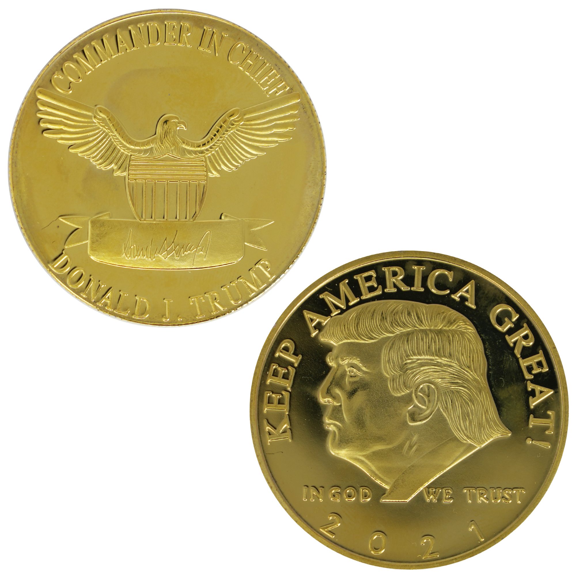 Moneda Conmemorativa Donald J. Trump 2021 – "Mantengamos Grande a Estados Unidos" Imagen principal del producto