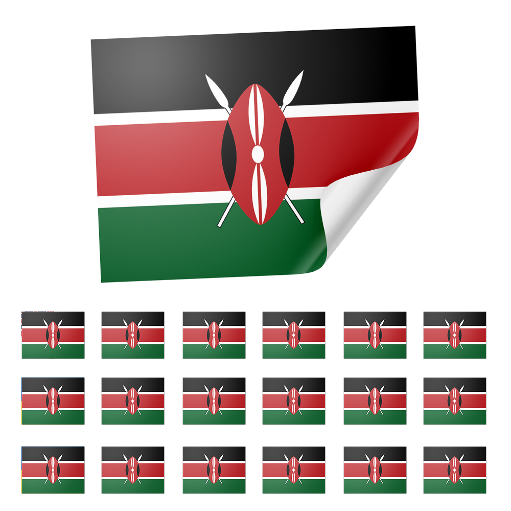 20 pegatinas de la bandera de Kenia Imagen secundaria del producto
