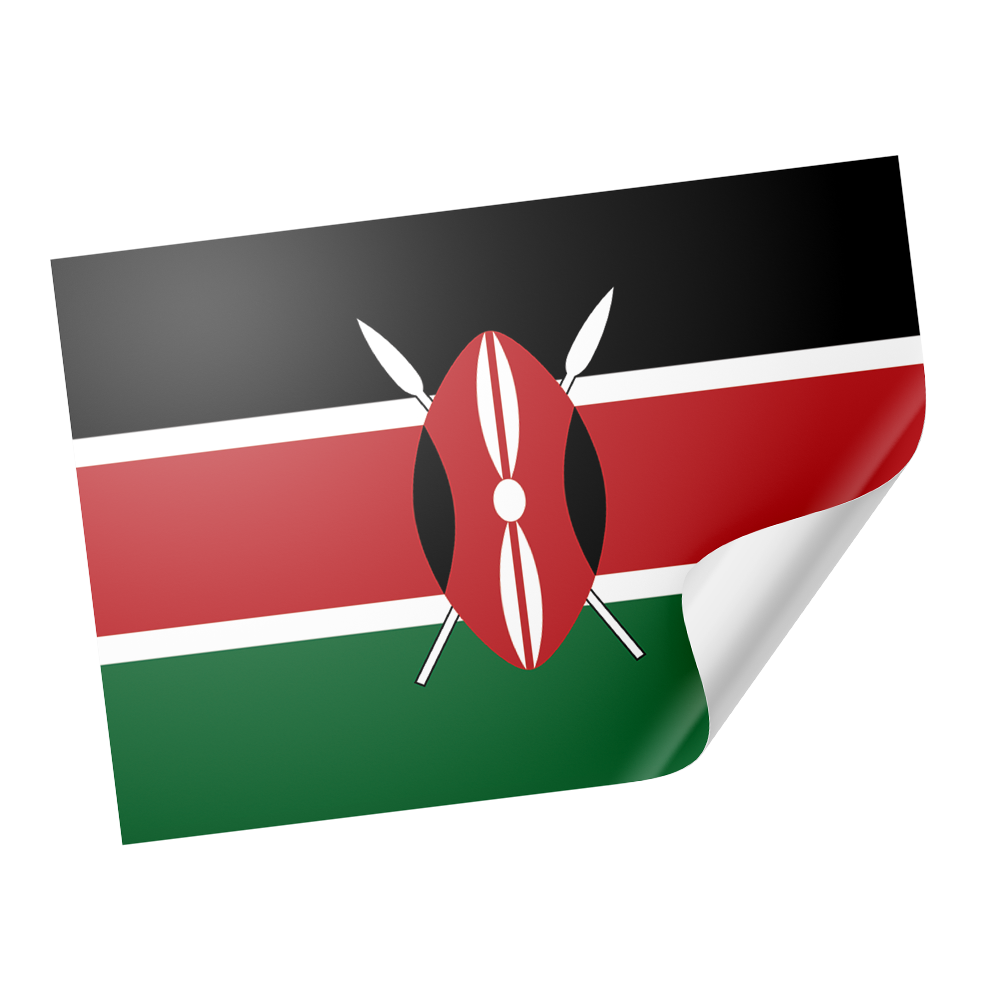 20 pegatinas de la bandera de Kenia Imagen principal del producto