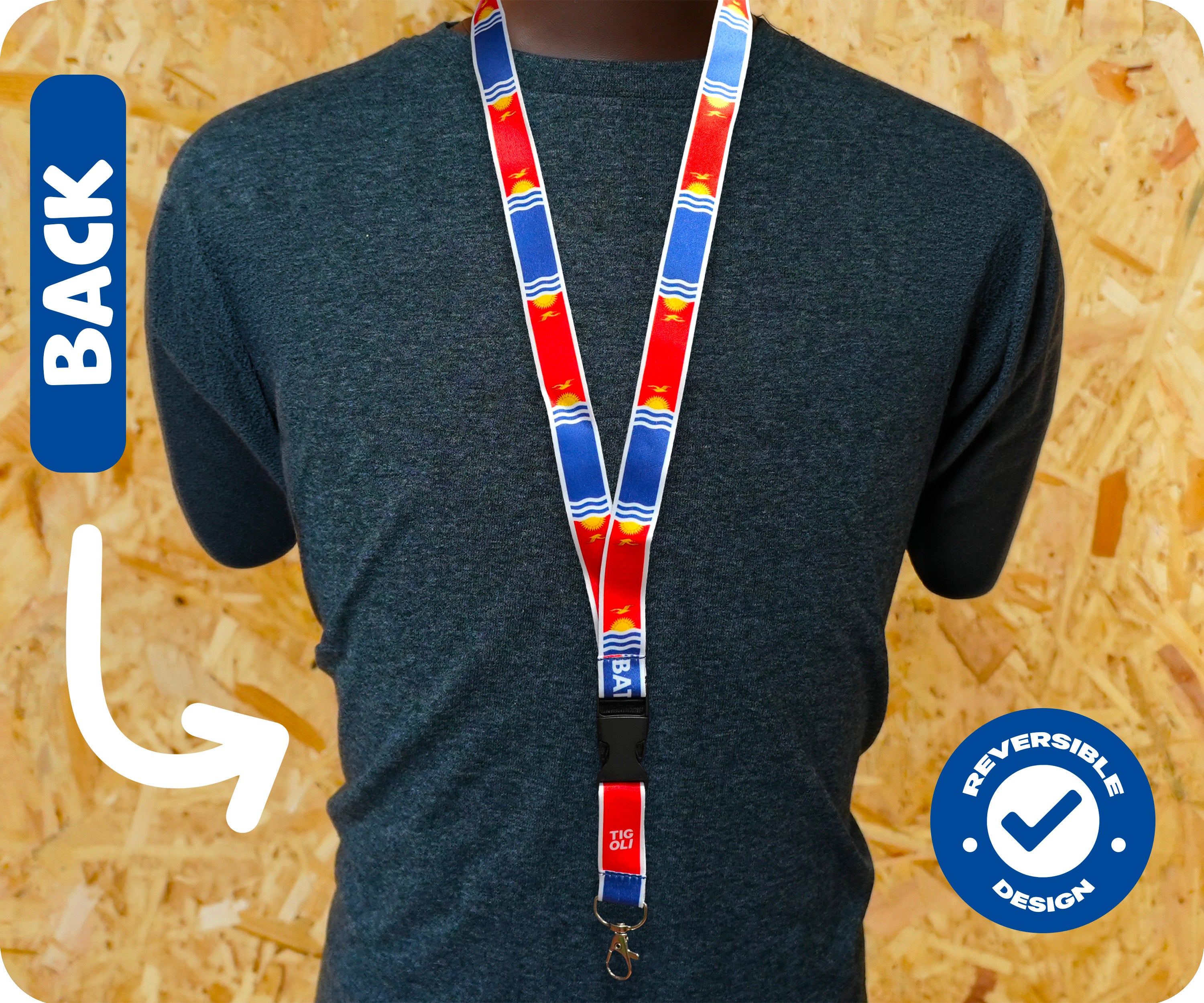 Kiribati Flag Lanyard