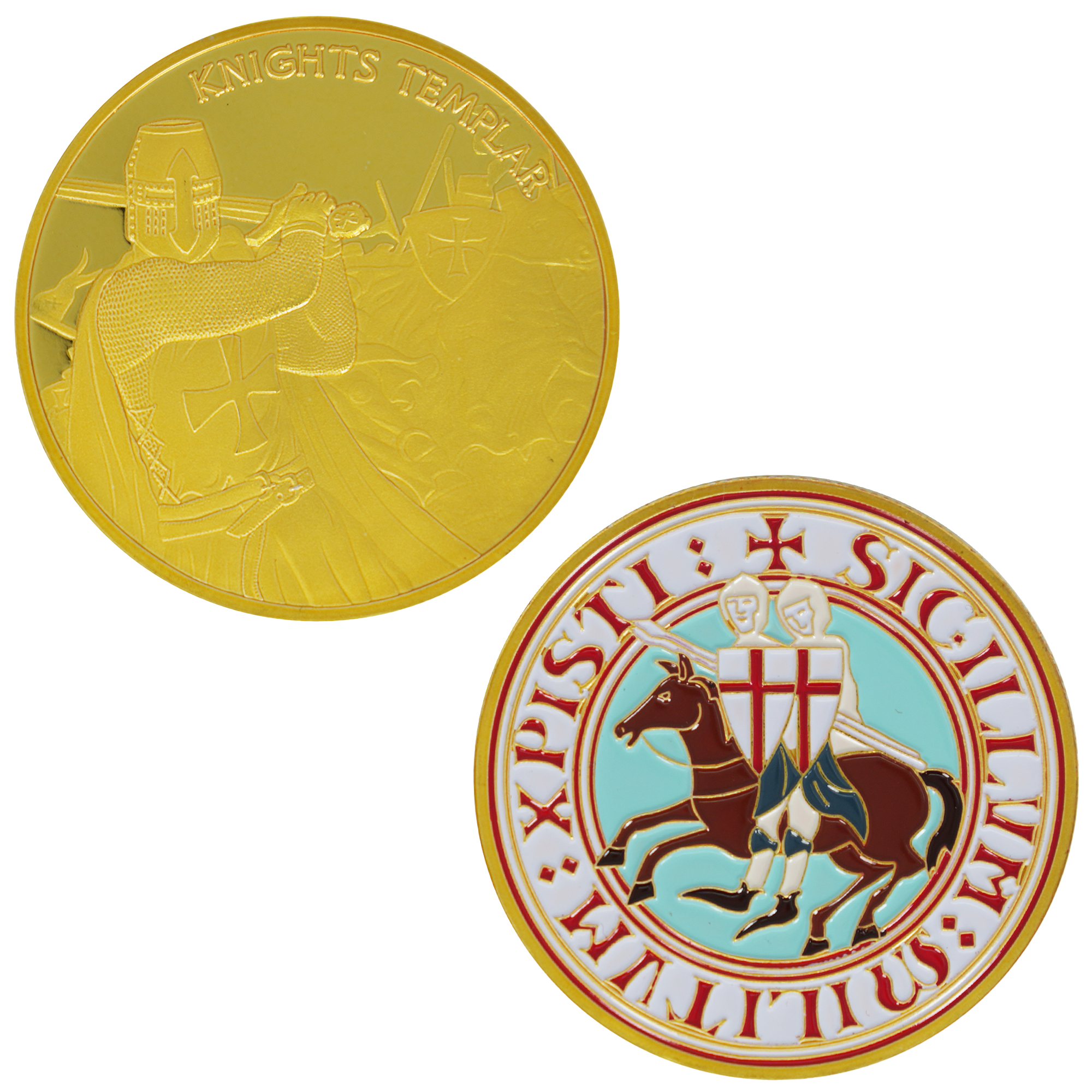 Moneda de desafío de los Caballeros Templarios Imagen principal del producto
