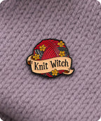 Knit Witch Enamel Pin Badge
