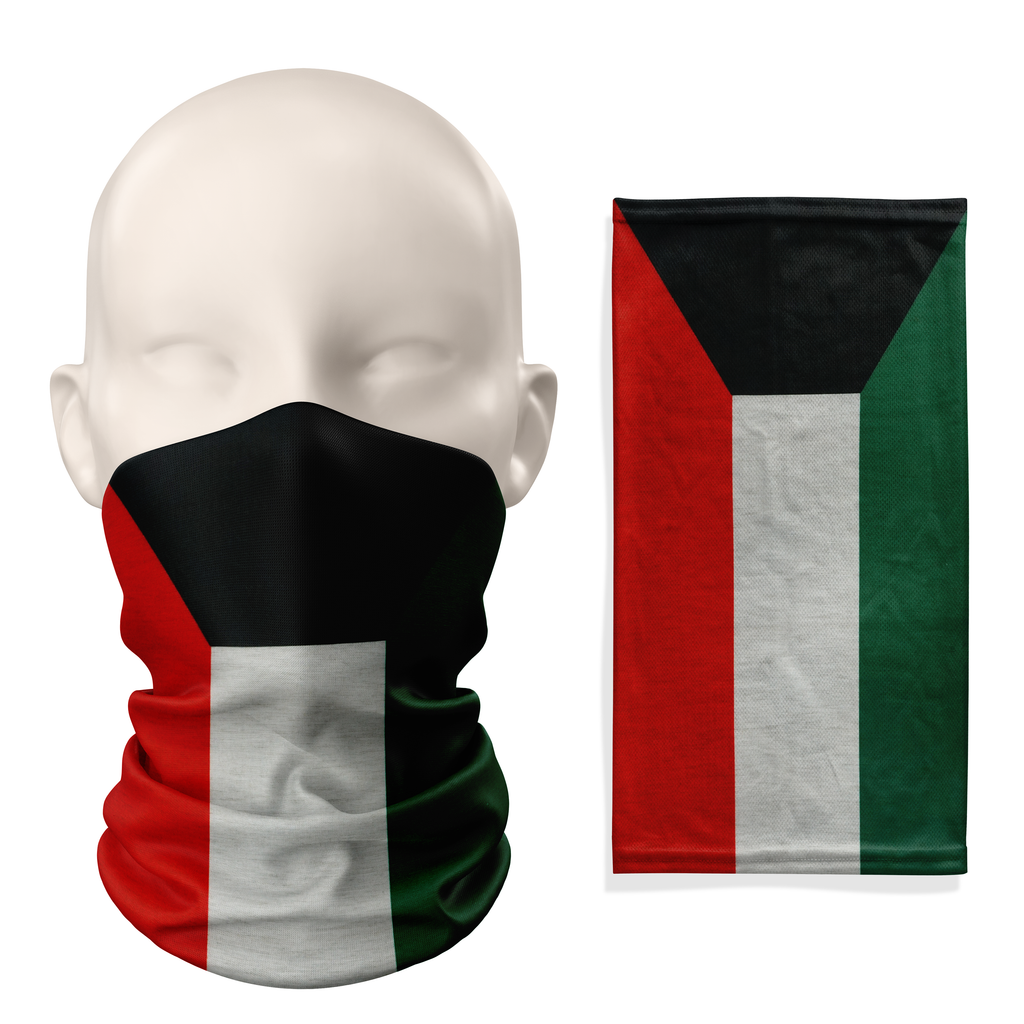 Braga de cuello con bandera de Kuwait – Mascarilla transpirable, cubrecuellos, protector facial