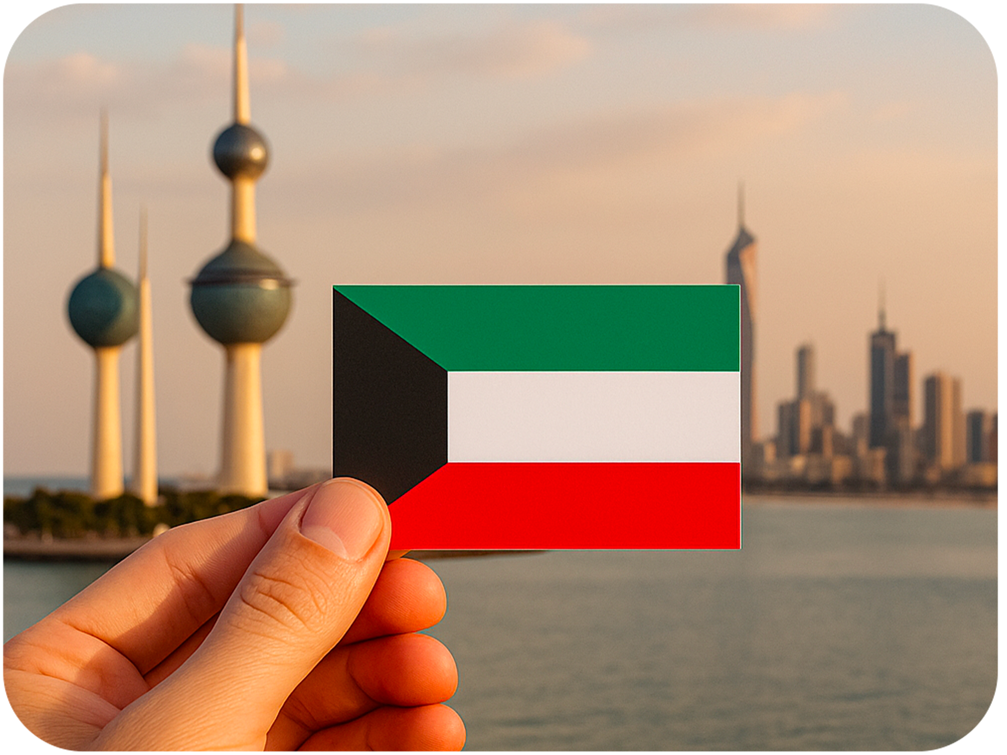 20 calcomanías de la bandera de Kuwait Imagen secundaria del producto