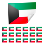 20 X Kuwait Flag Stickers