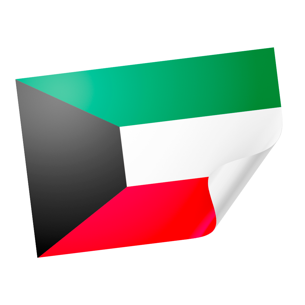 20 calcomanías de la bandera de Kuwait Imagen principal del producto
