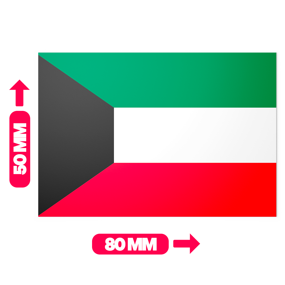 20 X Kuwait Flag Stickers