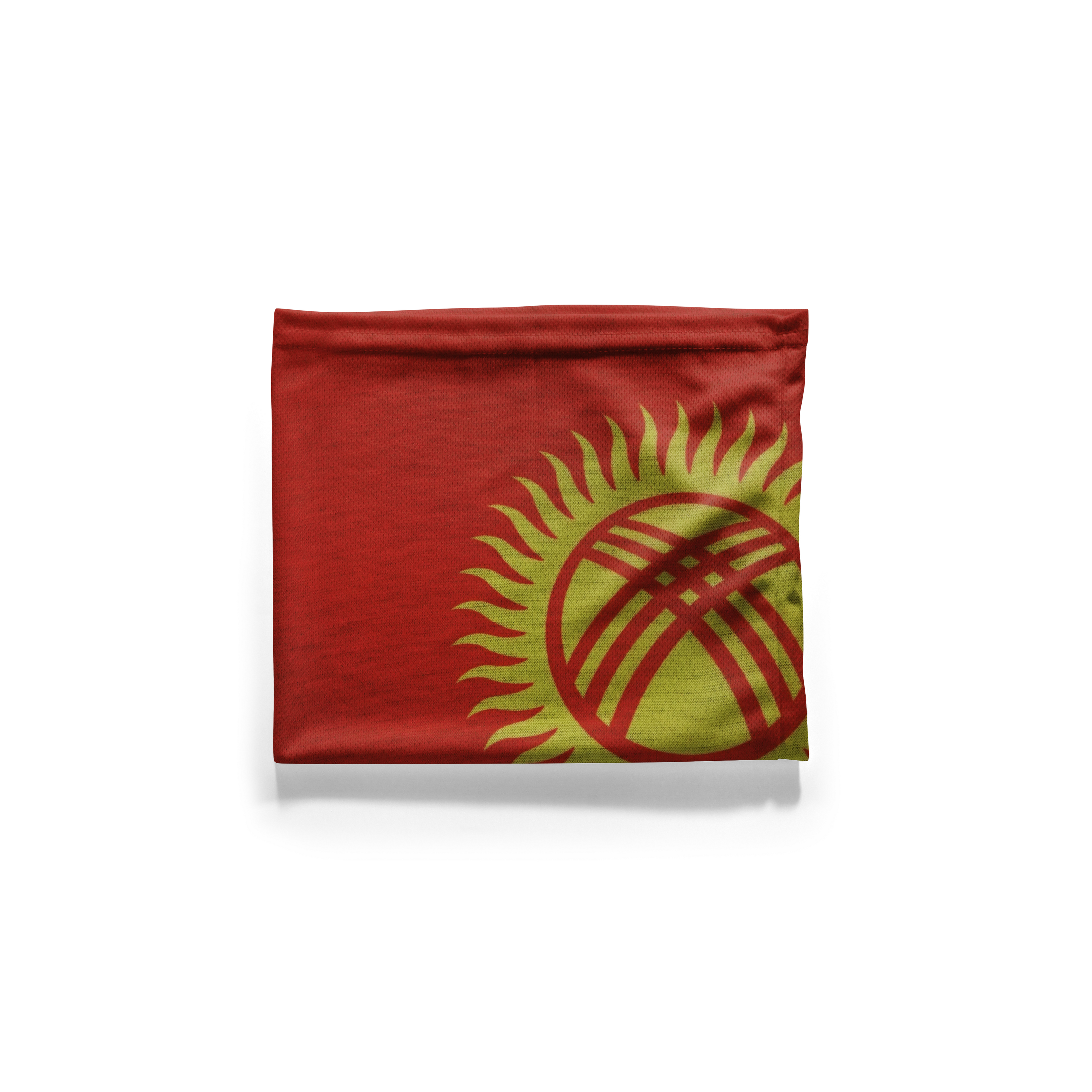 Cuello con elástica de la bandera Sunburst de Kirguistán – Mascarilla transpirable para el cuello/cubierta facial