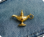 Magic Golden Lamp Pin Badge