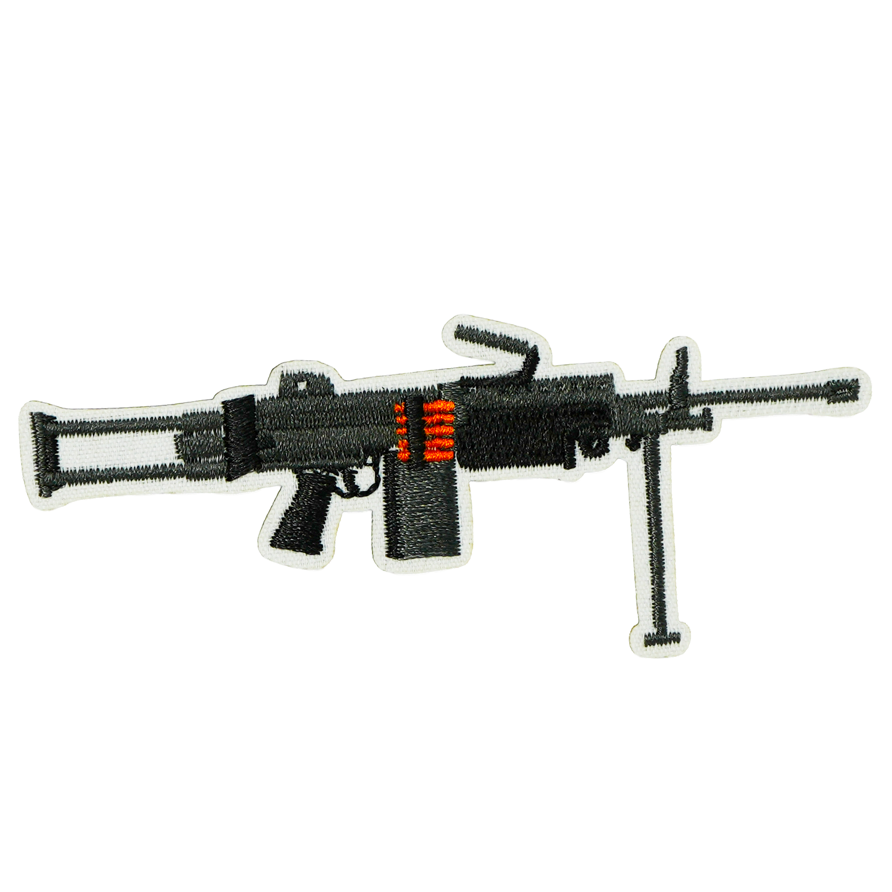 M249 SAW Machine Gun Iron On Patch (9.5 x 3cm) Main image