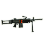 M249 SAW Machine Gun Iron On Patch (9.5 x 3cm)