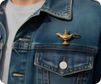 Magic Golden Lamp Pin Badge