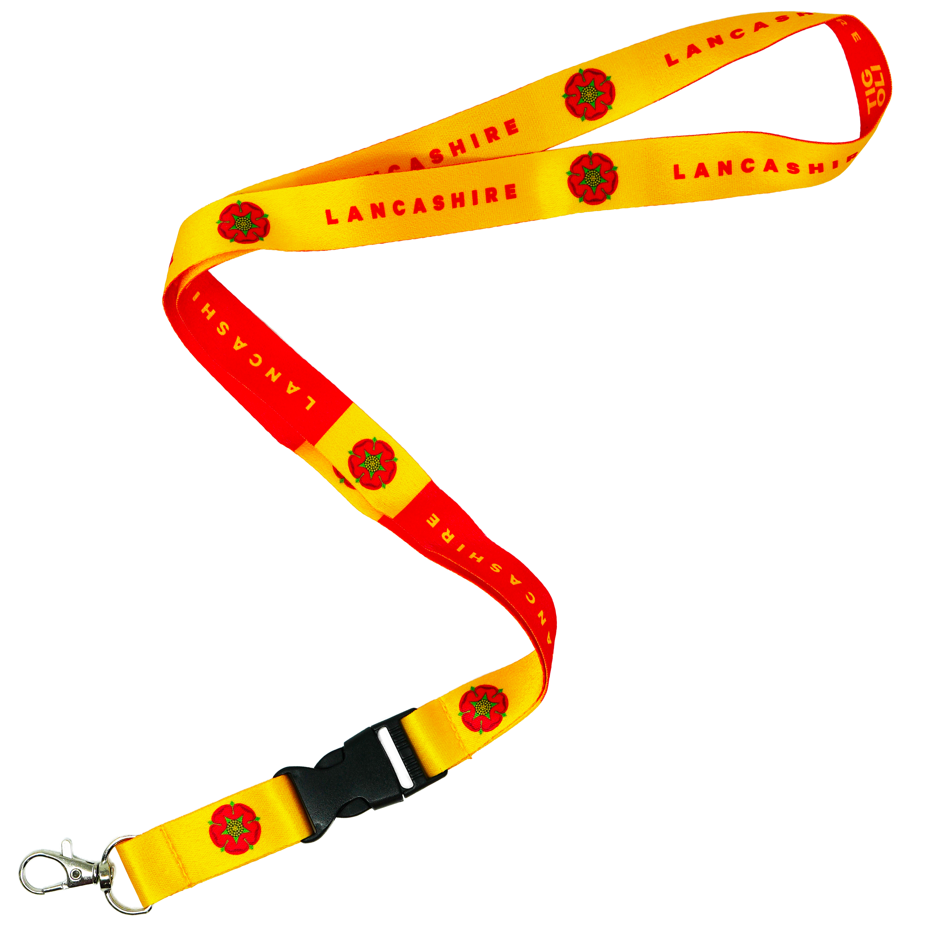 Lancashire County Lanyard – Red Rose of Lancaster Design Main image