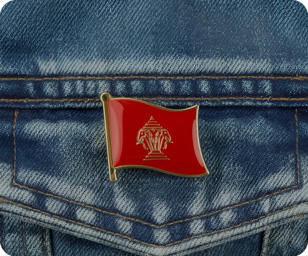 Kingdom of Laos Flag Pin Badge