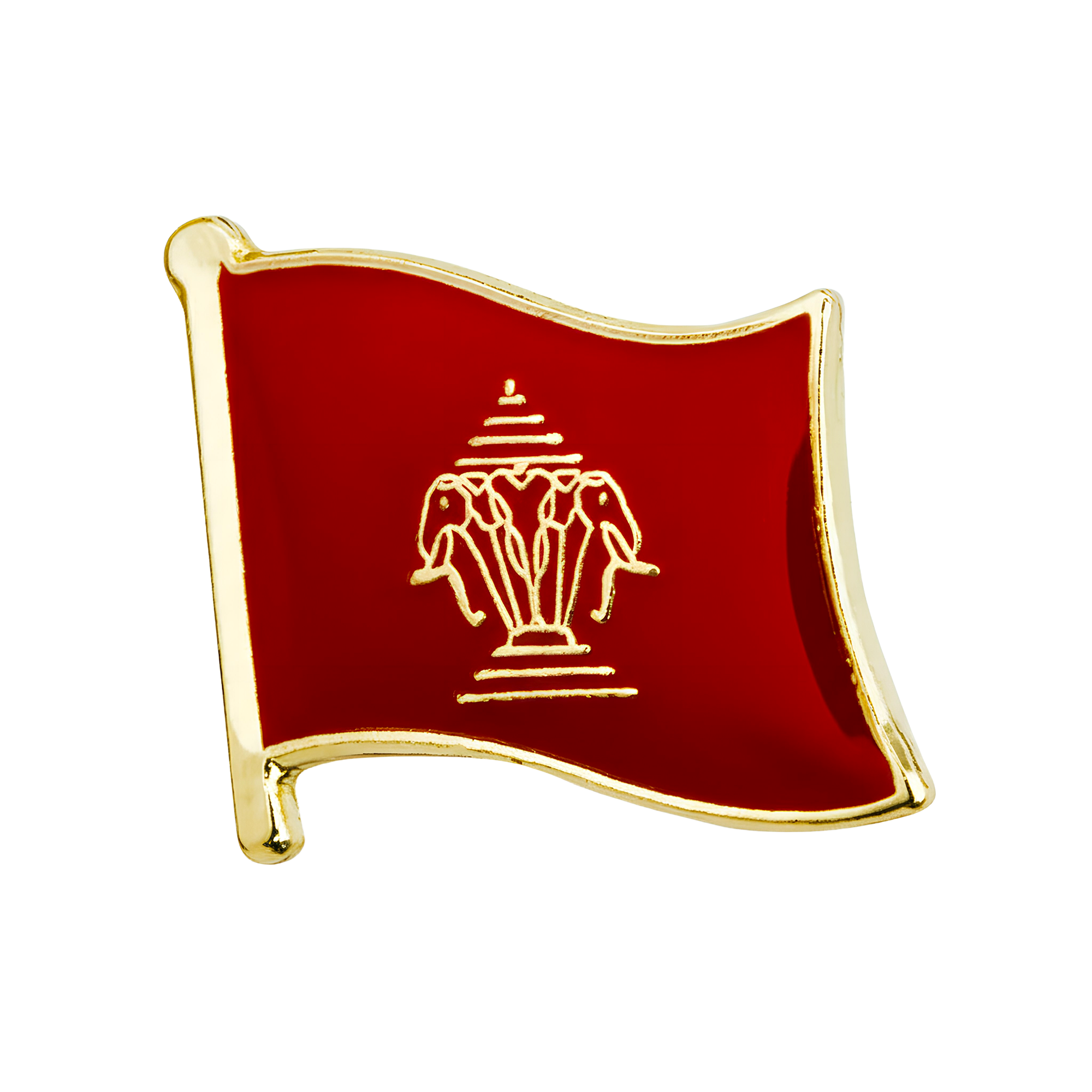 Insignia de pin de la bandera del Reino de Laos Imagen principal del producto