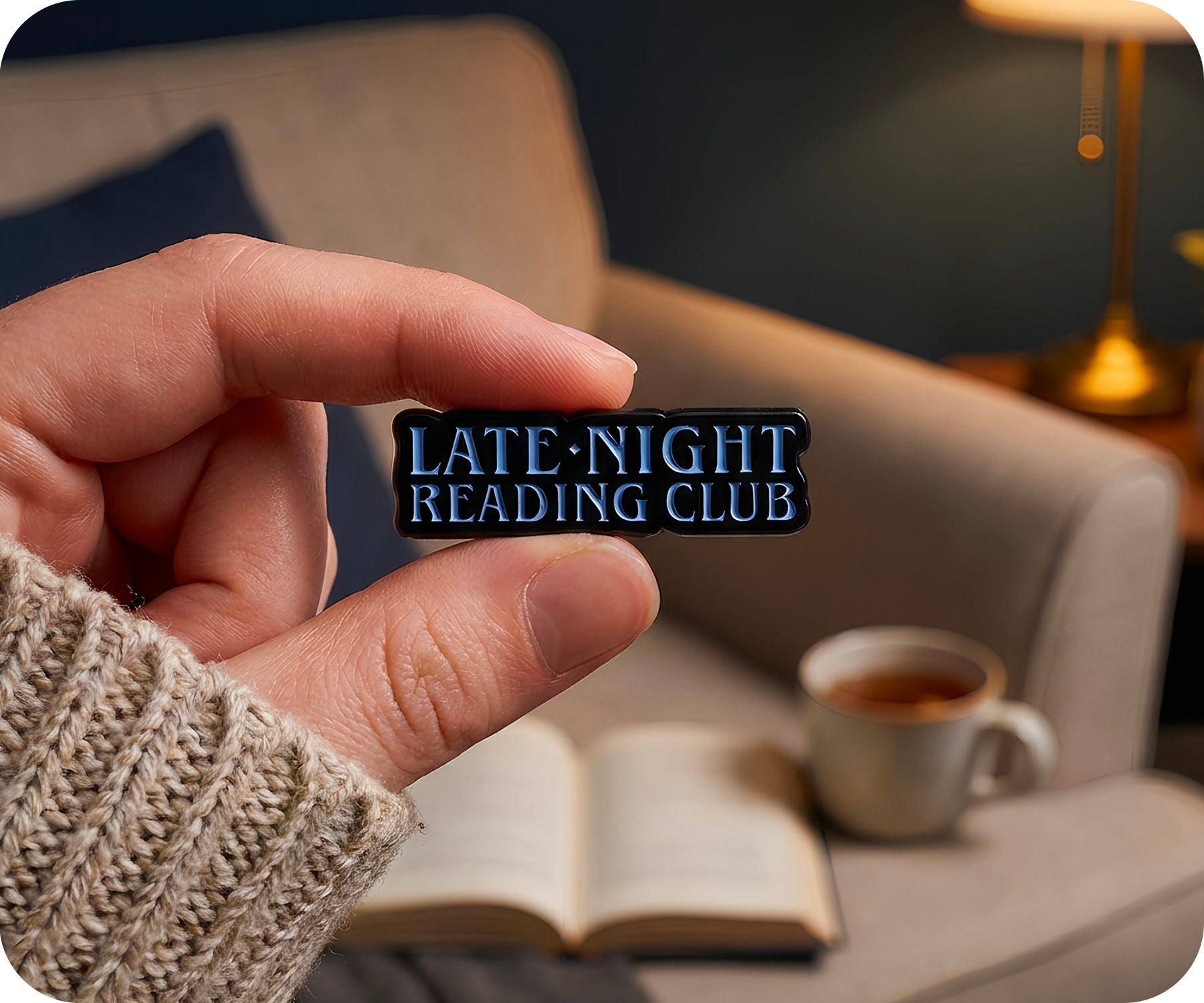 Late Night Reading Club Pin Badge