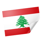 20 X Lebanon Flag Stickers