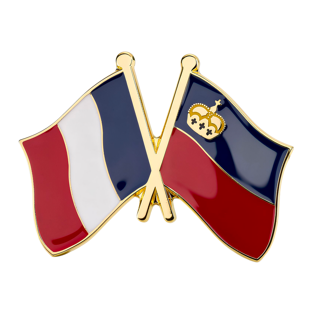 France & Liechtenstein Friendship Pin Badge