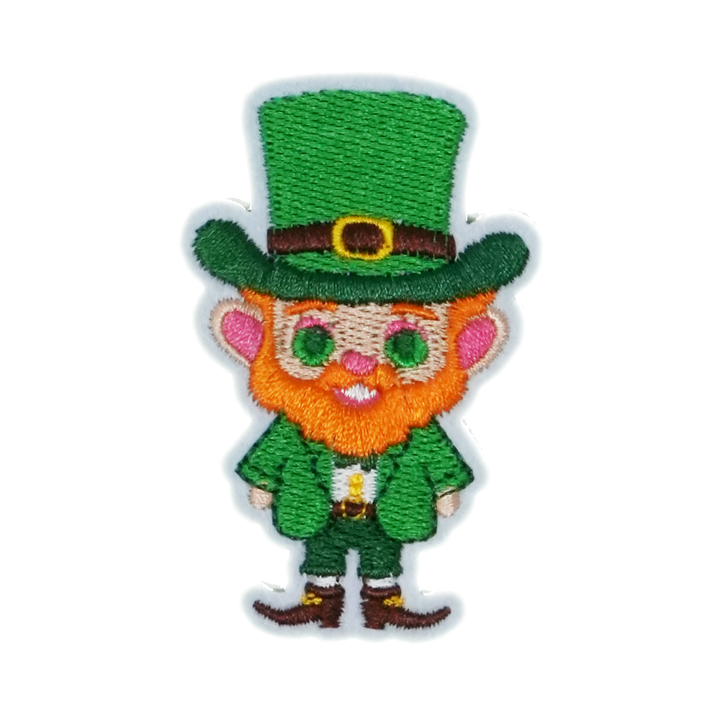 Parche termoadhesivo de Leprechaun irlandés (4 x 6 cm)