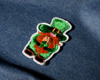 Barba de Leprechaun irlandés parche termoadhesivo (4 x 6 cm)