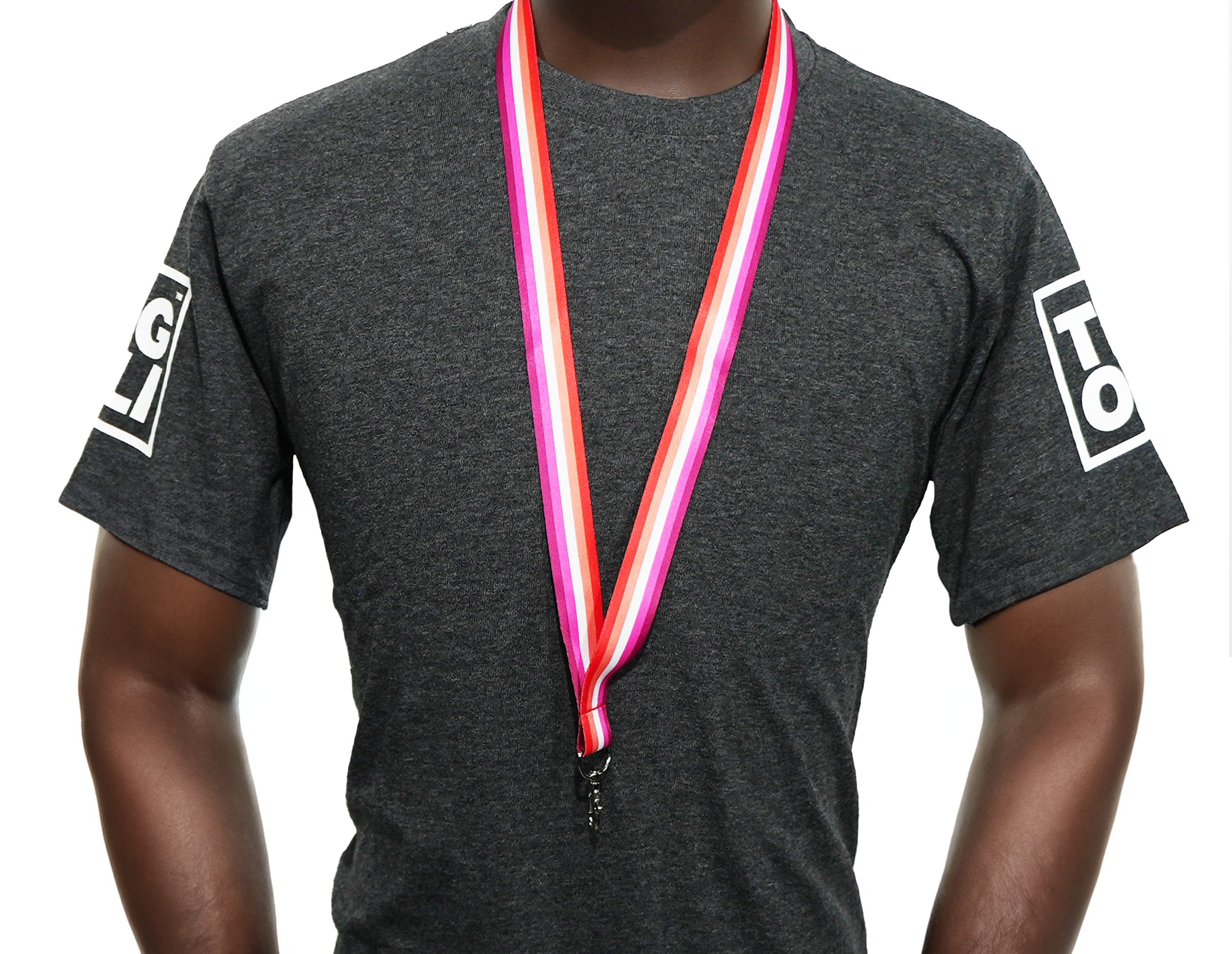 Lesbian Rainbow Pride Lanyard Secondary image