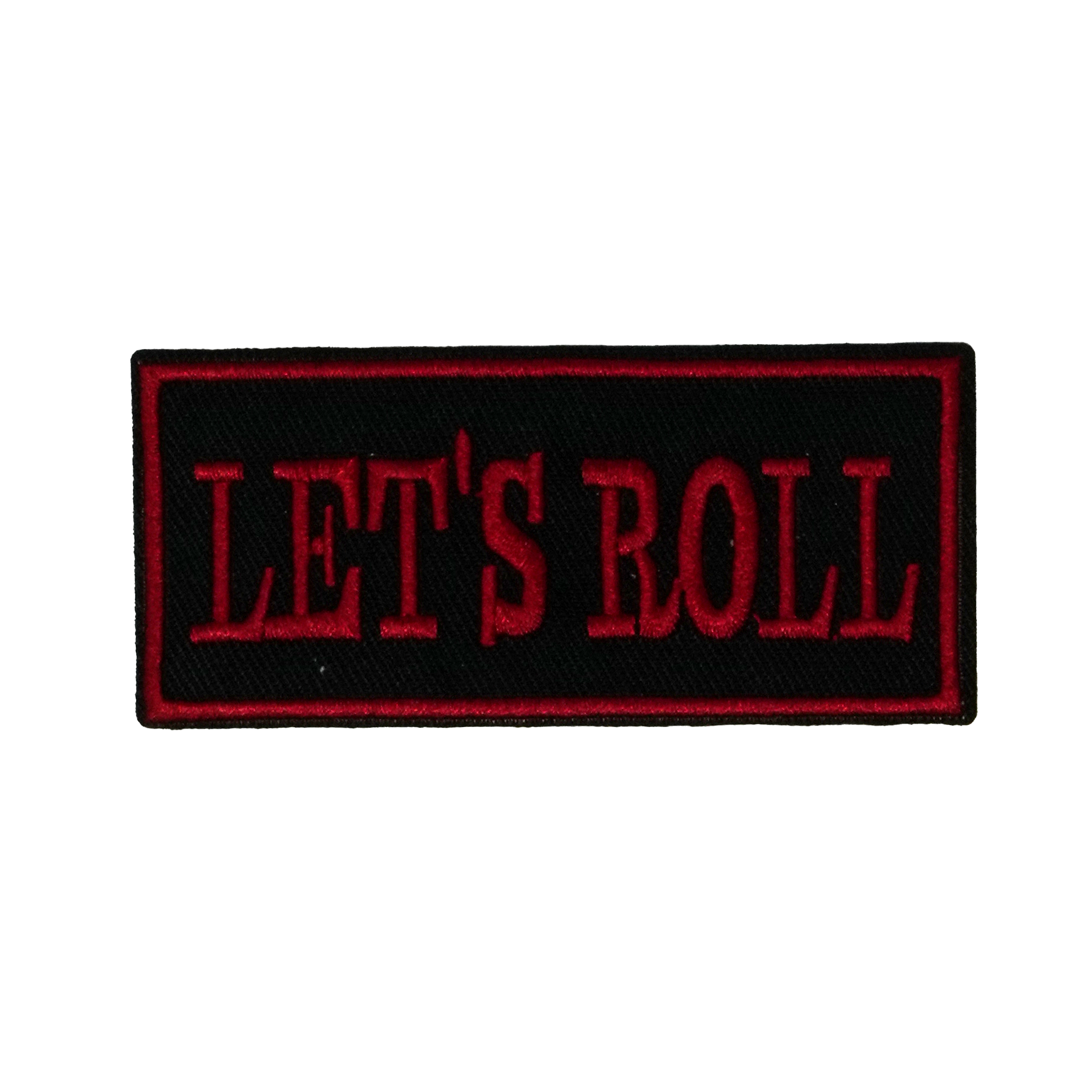 Let's Roll Biker Patch Iron On (8x 4cm) Main image