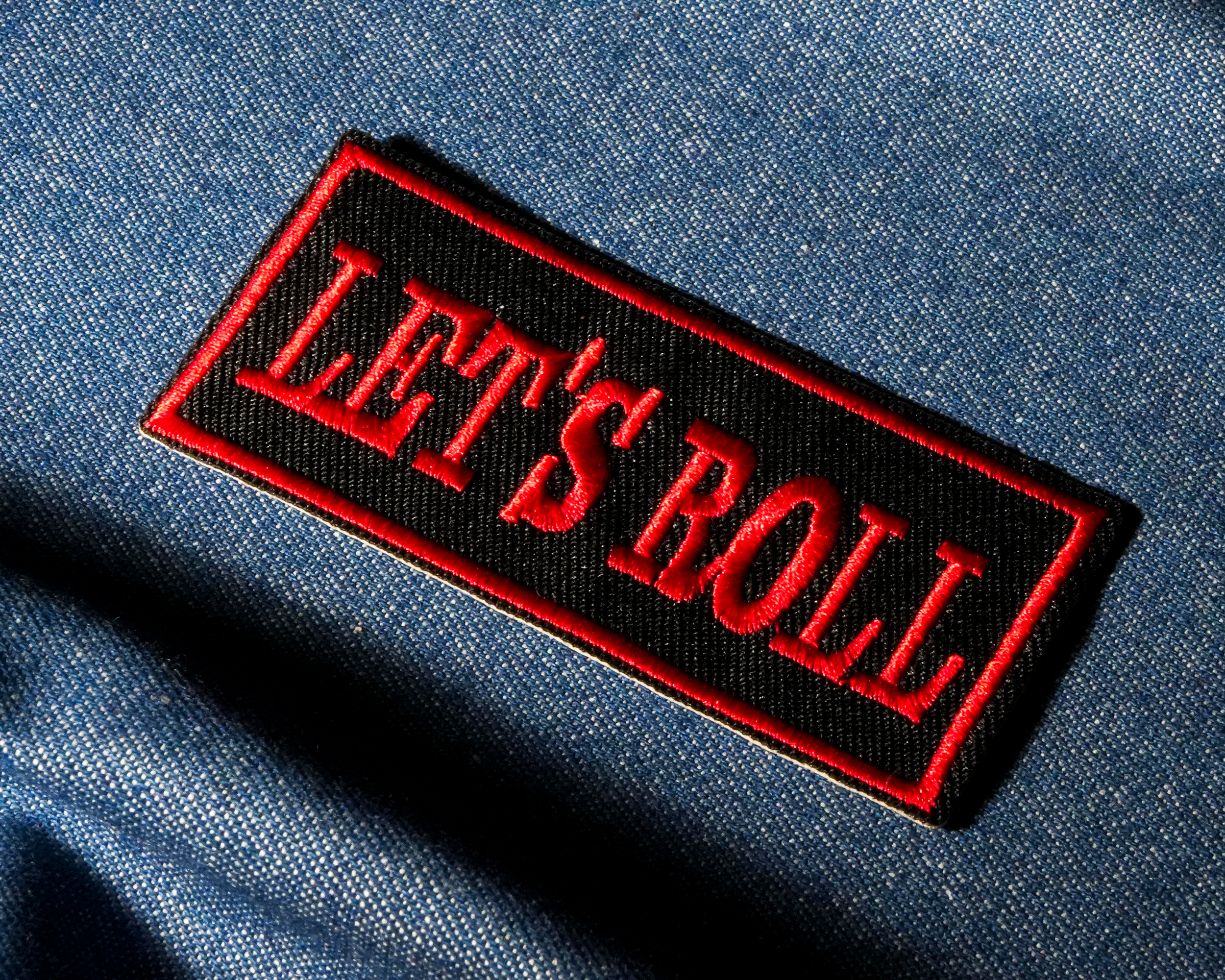 Let's Roll Biker Patch Iron On (8x 4cm) Secondary image