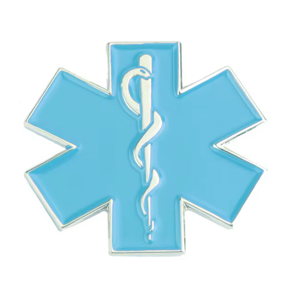 Light Blue Medical Ambulance Star Pin Badge